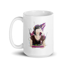 Load image into Gallery viewer, White glossy mug - Waves (+Logo)
